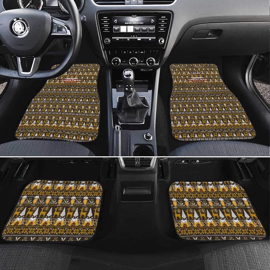 Spirit Beer Christmas Car Mats Xmas Holiday Patterns - Wonder Print Shop