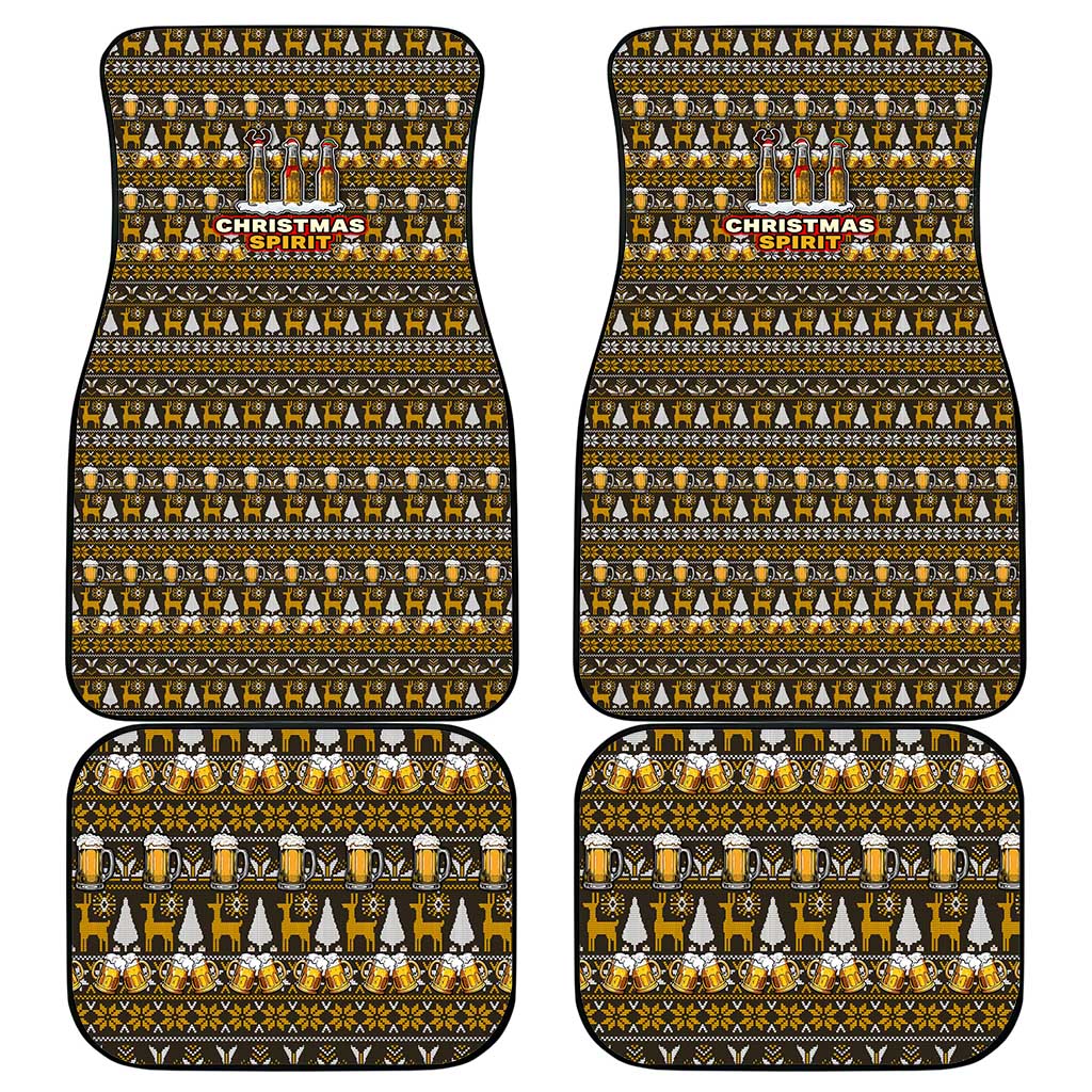 Spirit Beer Christmas Car Mats Xmas Holiday Patterns - Wonder Print Shop