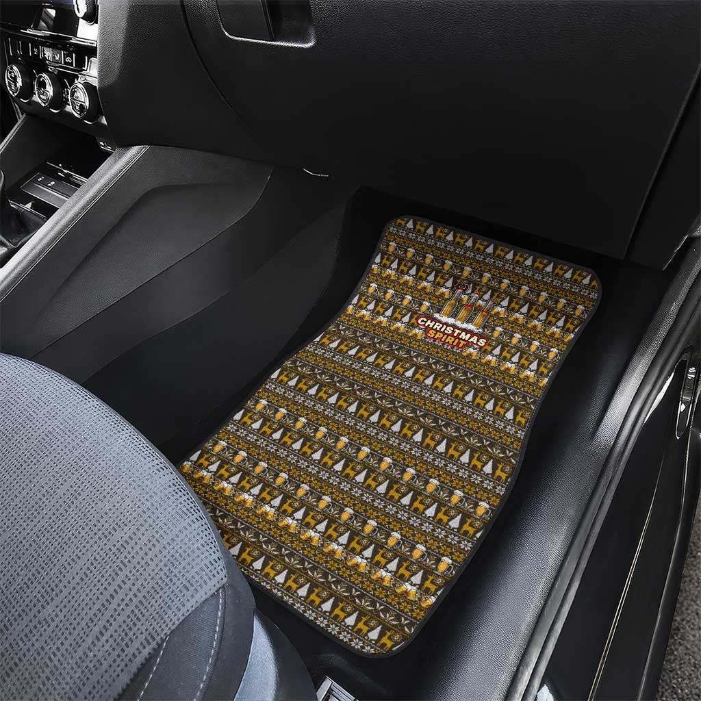 Spirit Beer Christmas Car Mats Xmas Holiday Patterns - Wonder Print Shop