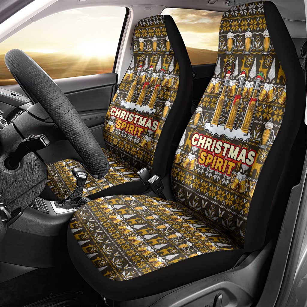 Spirit Beer Christmas Car Seat Cover Xmas Holiday Patterns - Wonder Print Shop