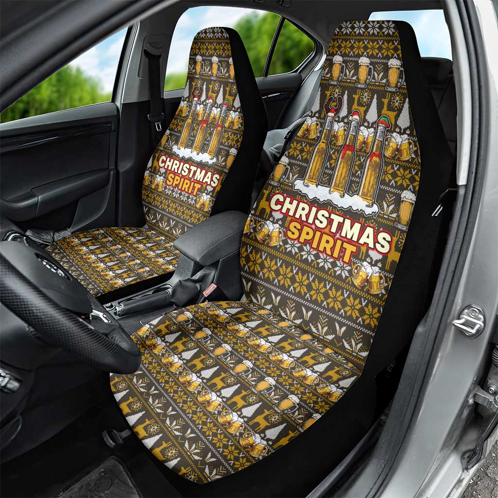 Spirit Beer Christmas Car Seat Cover Xmas Holiday Patterns - Wonder Print Shop