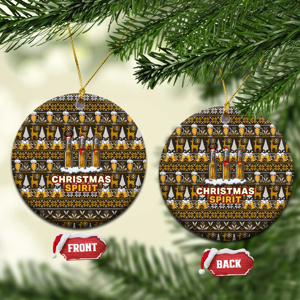 Spirit Beer Christmas Ceramic Ornament Xmas Holiday Patterns - Wonder Print Shop