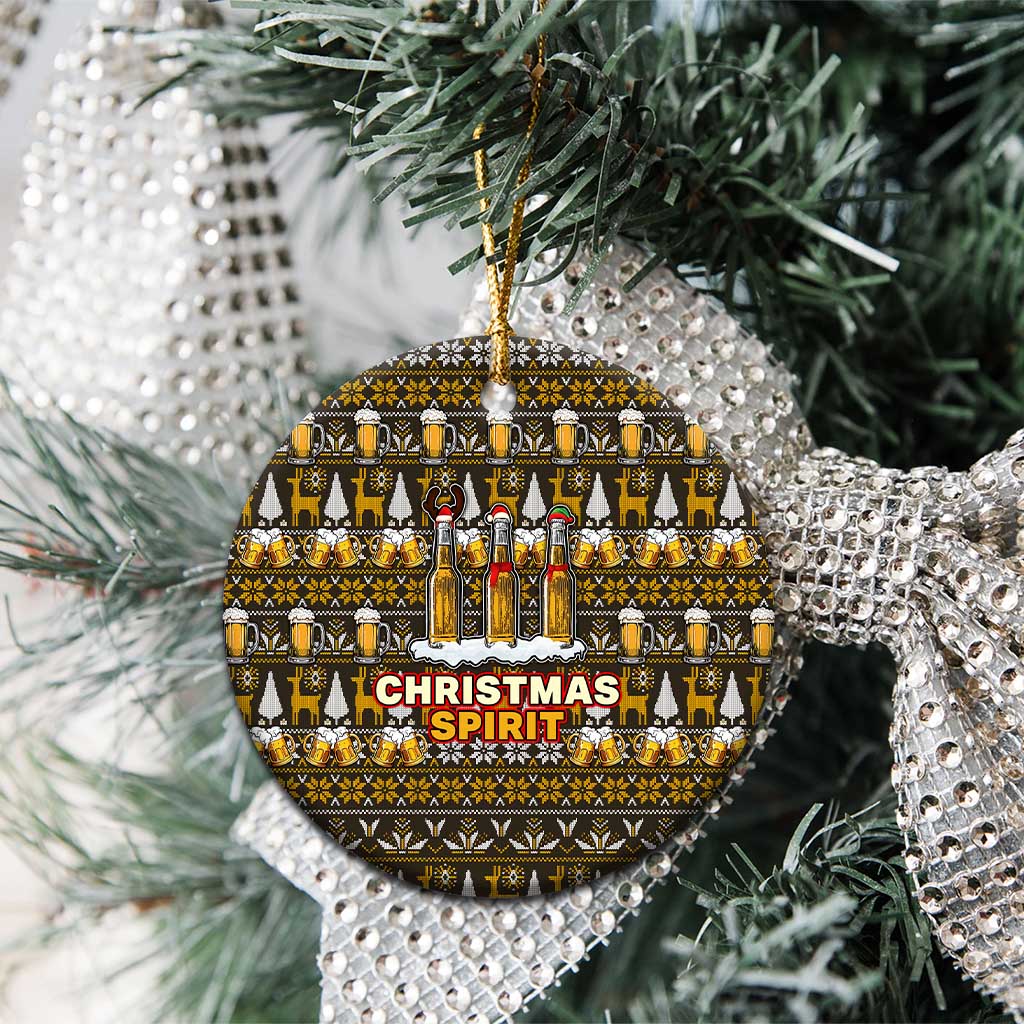 Spirit Beer Christmas Ceramic Ornament Xmas Holiday Patterns - Wonder Print Shop