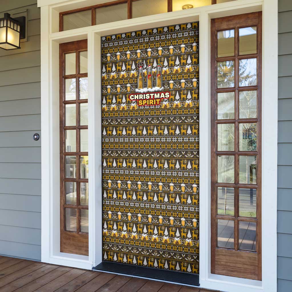 Spirit Beer Christmas Door Cover Xmas Holiday Patterns - Wonder Print Shop