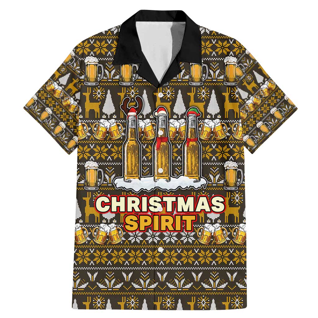 Spirit Beer Christmas Family Matching Mermaid Dress and Hawaiian Shirt Xmas Holiday Patterns - Wonder Print Shop