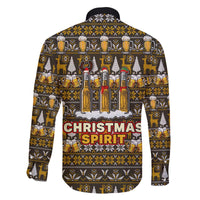 Spirit Beer Christmas Family Matching Off The Shoulder Long Sleeve Dress and Hawaiian Shirt Xmas Holiday Patterns - Wonder Print Shop