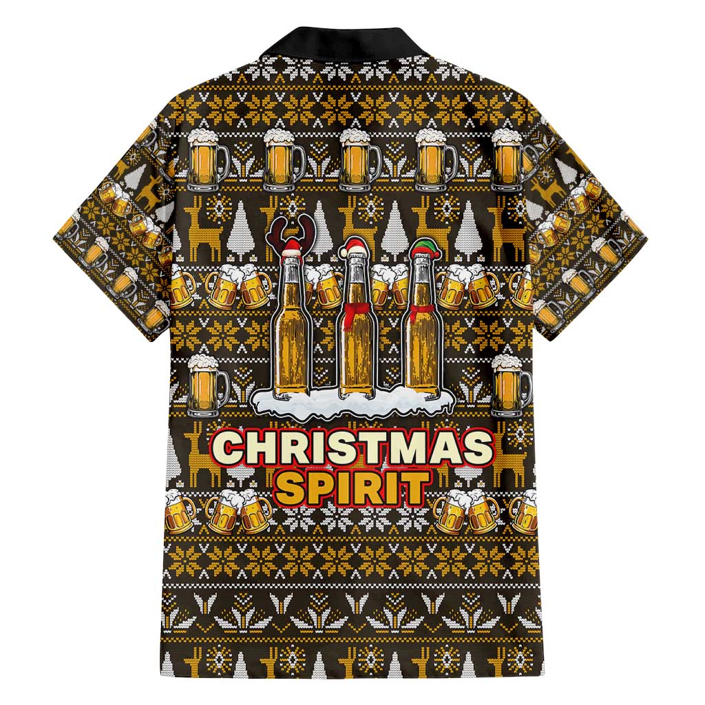 Spirit Beer Christmas Family Matching Off Shoulder Maxi Dress and Hawaiian Shirt Xmas Holiday Patterns - Wonder Print Shop