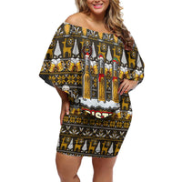 Spirit Beer Christmas Family Matching Off Shoulder Short Dress and Hawaiian Shirt Xmas Holiday Patterns - Wonder Print Shop