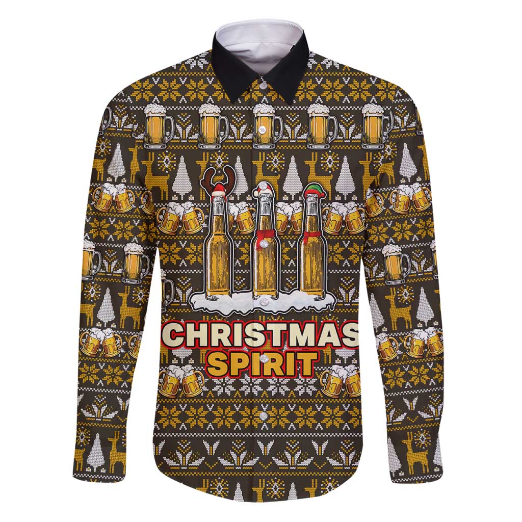 Spirit Beer Christmas Family Matching Puletasi and Hawaiian Shirt Xmas Holiday Patterns - Wonder Print Shop