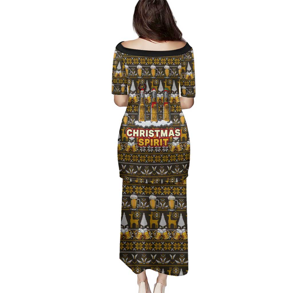 Spirit Beer Christmas Family Matching Puletasi and Hawaiian Shirt Xmas Holiday Patterns - Wonder Print Shop
