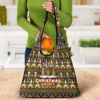 Spirit Beer Christmas Grocery Bag Xmas Holiday Patterns - Wonder Print Shop
