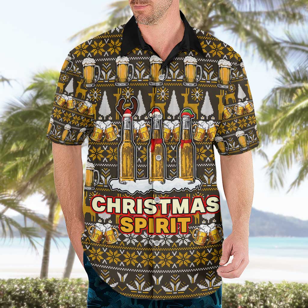 Spirit Beer Christmas Hawaiian Shirt Xmas Holiday Patterns - Wonder Print Shop