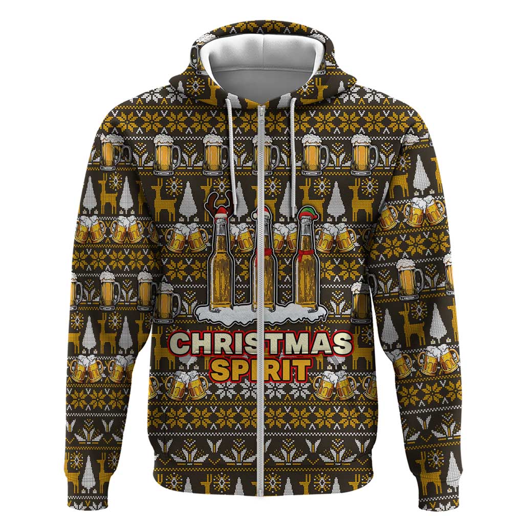Spirit Beer Christmas Hoodie Xmas Holiday Patterns - Wonder Print Shop