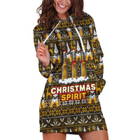 Spirit Beer Christmas Hoodie Dress Xmas Holiday Patterns - Wonder Print Shop