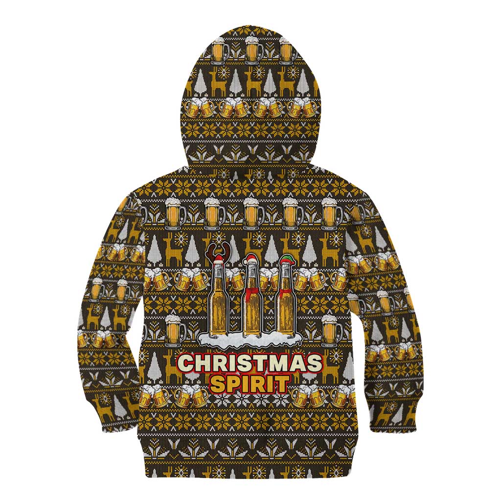Spirit Beer Christmas Kid Hoodie Xmas Holiday Patterns - Wonder Print Shop