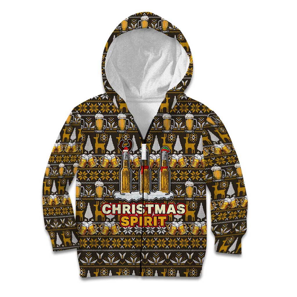 Spirit Beer Christmas Kid Hoodie Xmas Holiday Patterns - Wonder Print Shop