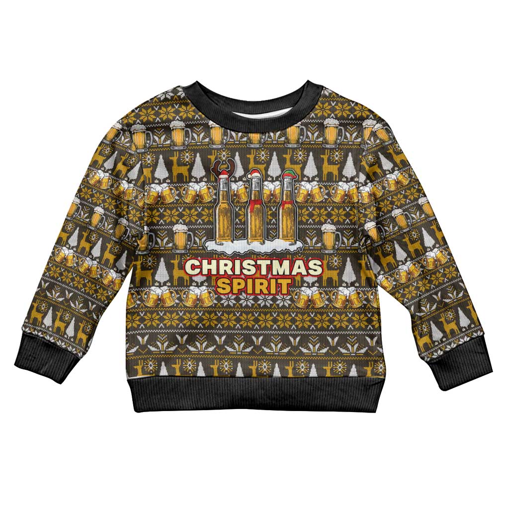 Spirit Beer Christmas Kid Ugly Christmas Sweater Xmas Holiday Patterns - Wonder Print Shop