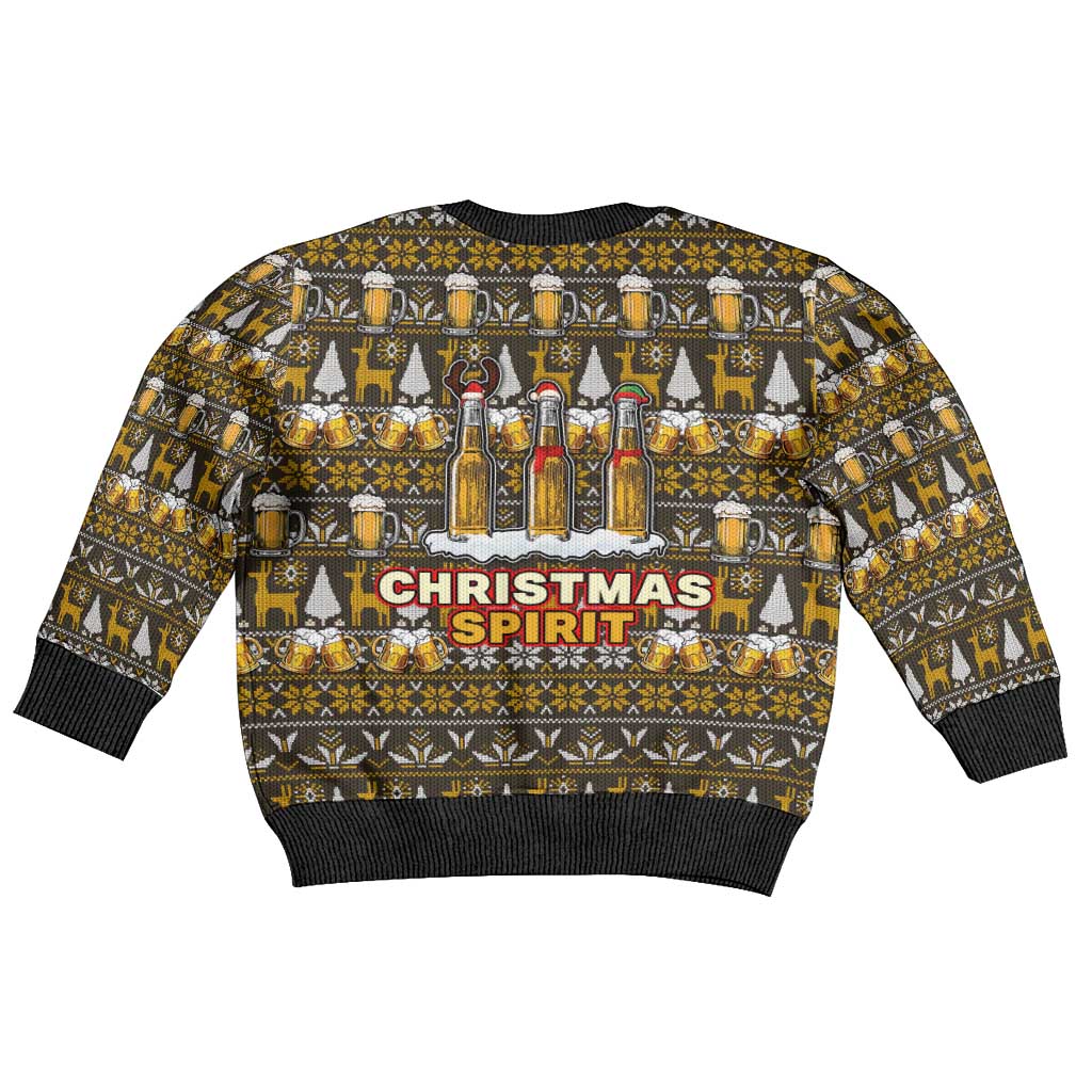 Spirit Beer Christmas Kid Ugly Christmas Sweater Xmas Holiday Patterns - Wonder Print Shop