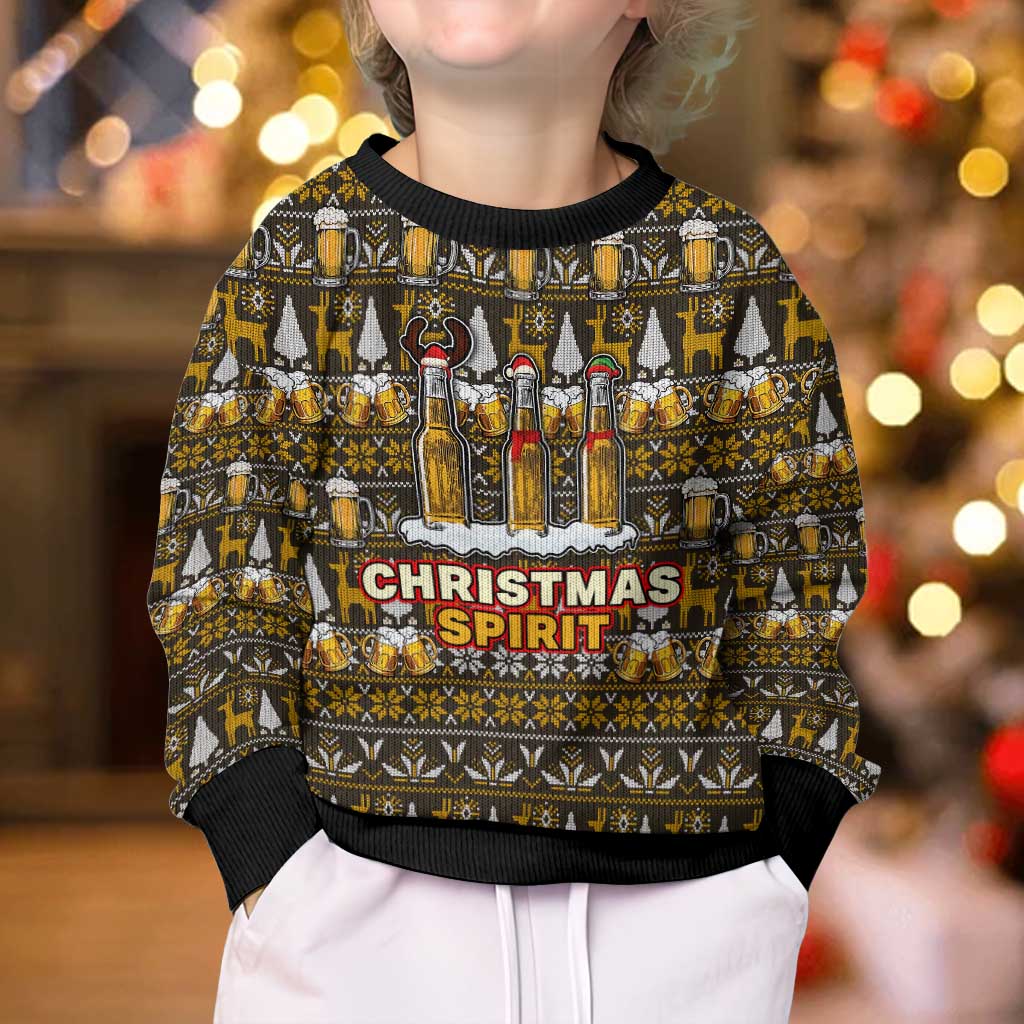 Spirit Beer Christmas Kid Ugly Christmas Sweater Xmas Holiday Patterns - Wonder Print Shop
