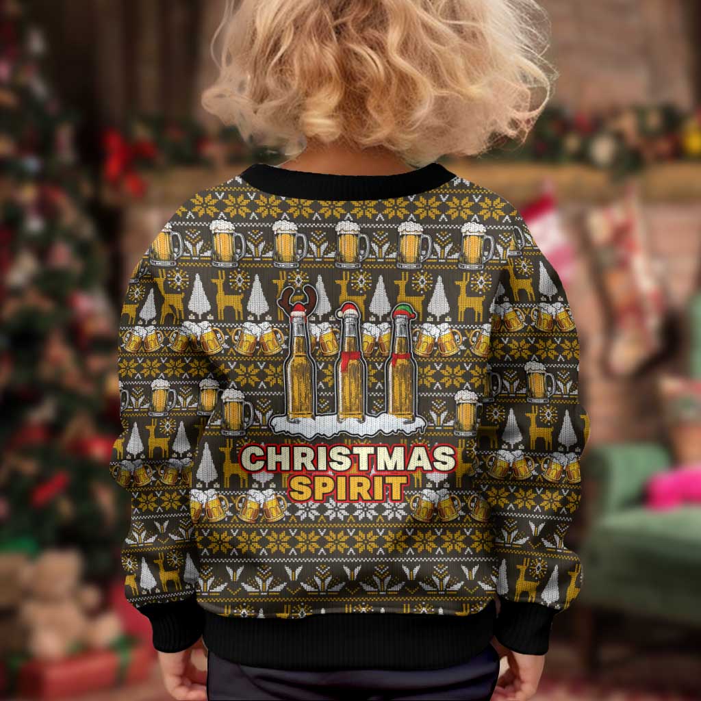Spirit Beer Christmas Kid Ugly Christmas Sweater Xmas Holiday Patterns - Wonder Print Shop