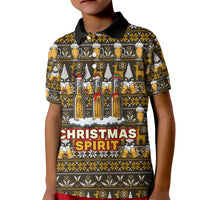 Spirit Beer Christmas Kid Polo Shirt Xmas Holiday Patterns - Wonder Print Shop