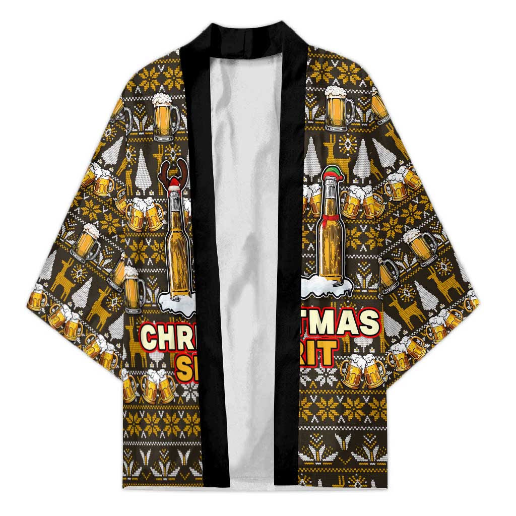 Spirit Beer Christmas Kimono Xmas Holiday Patterns - Wonder Print Shop