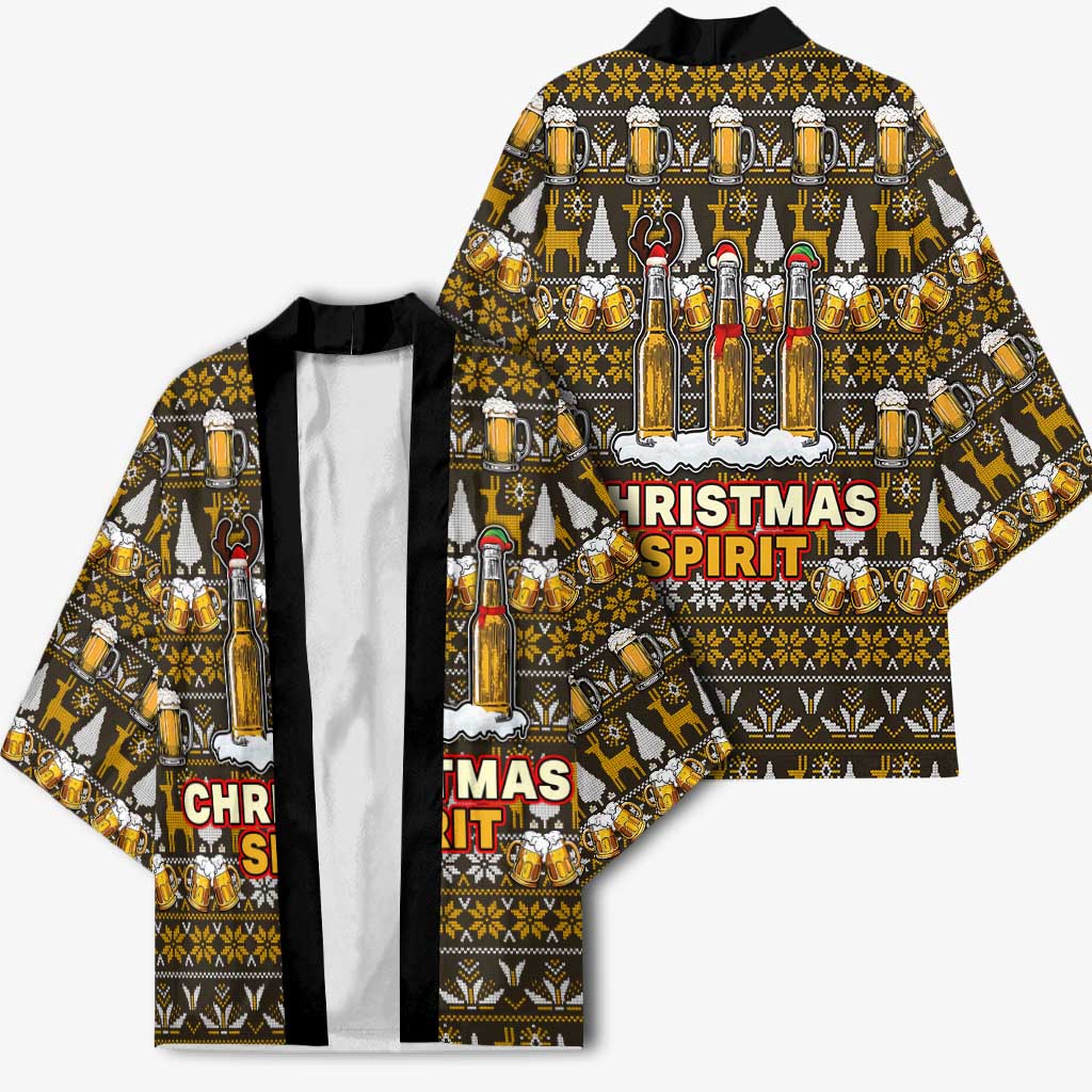 Spirit Beer Christmas Kimono Xmas Holiday Patterns - Wonder Print Shop