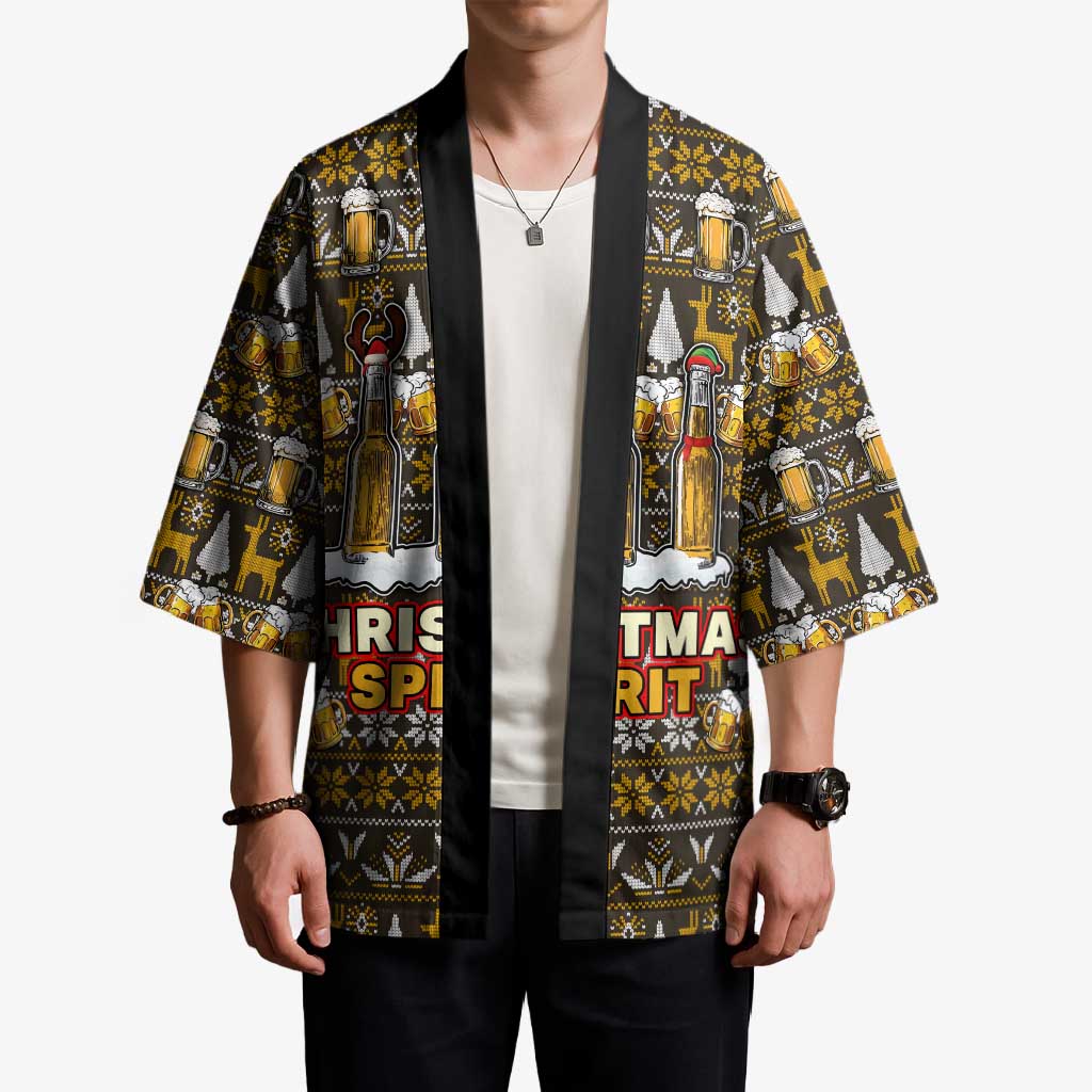 Spirit Beer Christmas Kimono Xmas Holiday Patterns - Wonder Print Shop