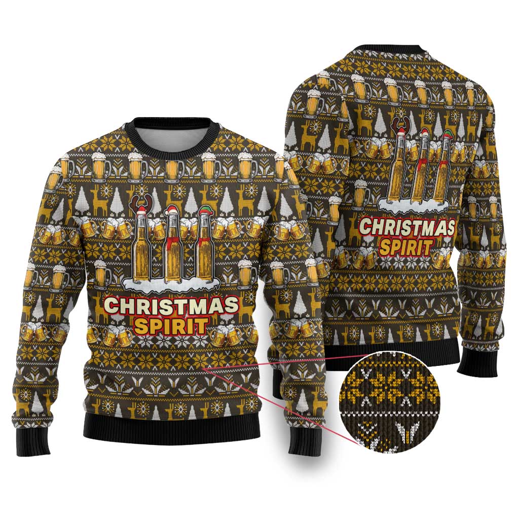 Spirit Beer Christmas Ugly Christmas Sweater Xmas Holiday Patterns - Wonder Print Shop