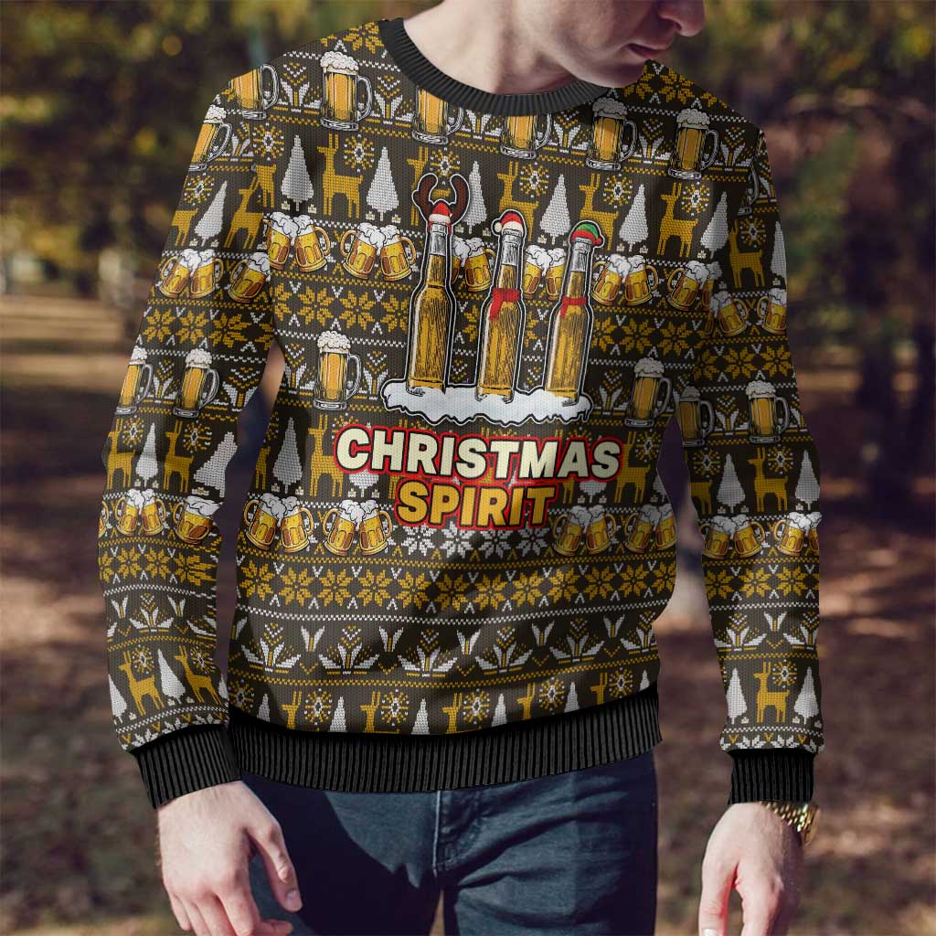 Spirit Beer Christmas Ugly Christmas Sweater Xmas Holiday Patterns - Wonder Print Shop