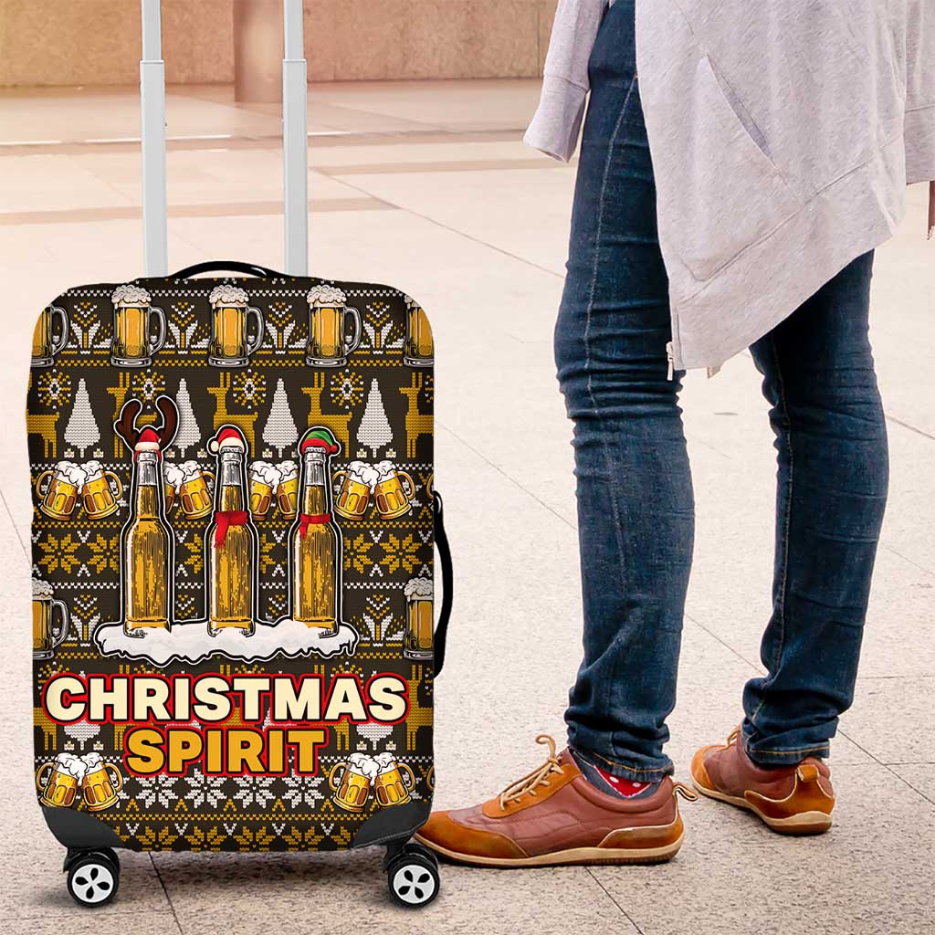 Spirit Beer Christmas Luggage Cover Xmas Holiday Patterns - Wonder Print Shop