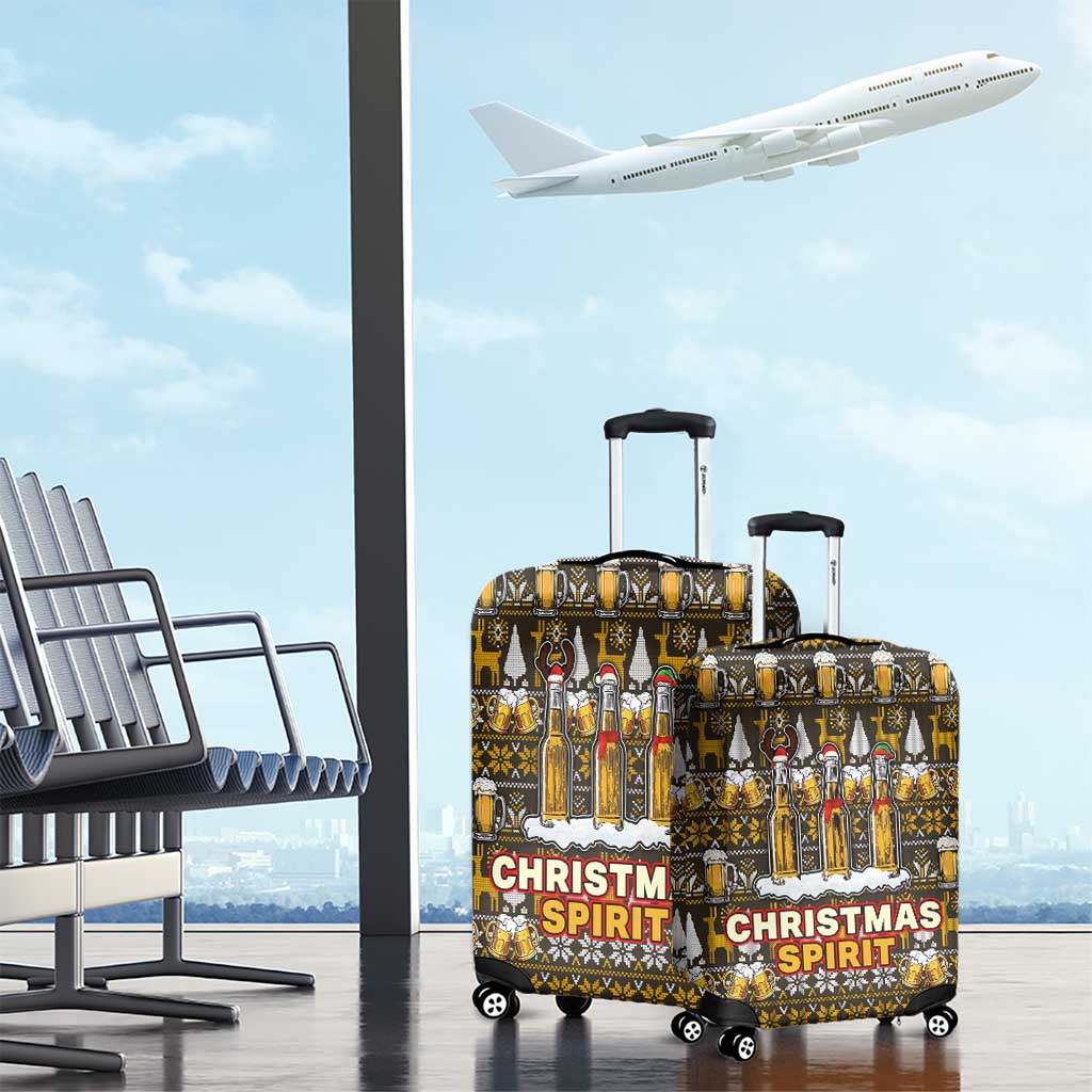 Spirit Beer Christmas Luggage Cover Xmas Holiday Patterns - Wonder Print Shop