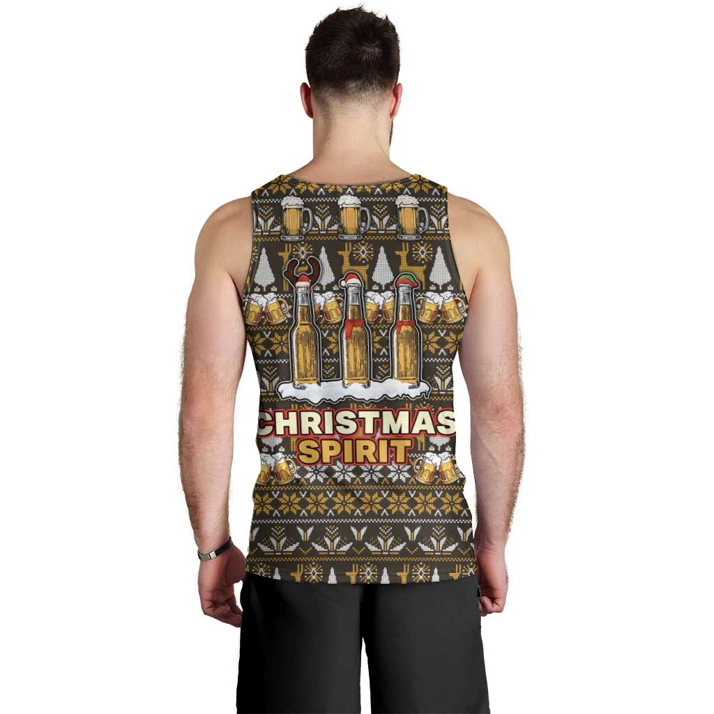 Spirit Beer Christmas Men Tank Top Xmas Holiday Patterns - Wonder Print Shop