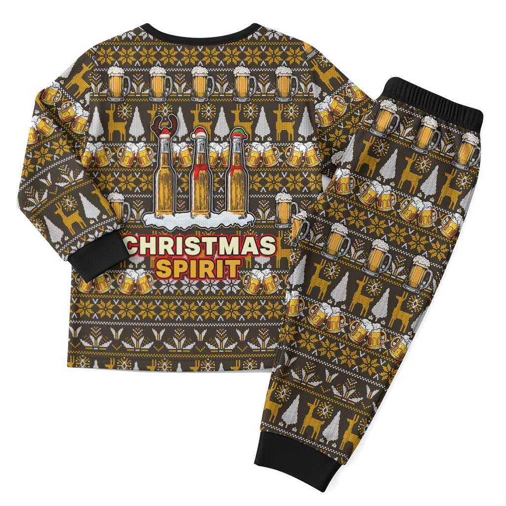 Spirit Beer Christmas Pajama Set Xmas Holiday Patterns - Wonder Print Shop