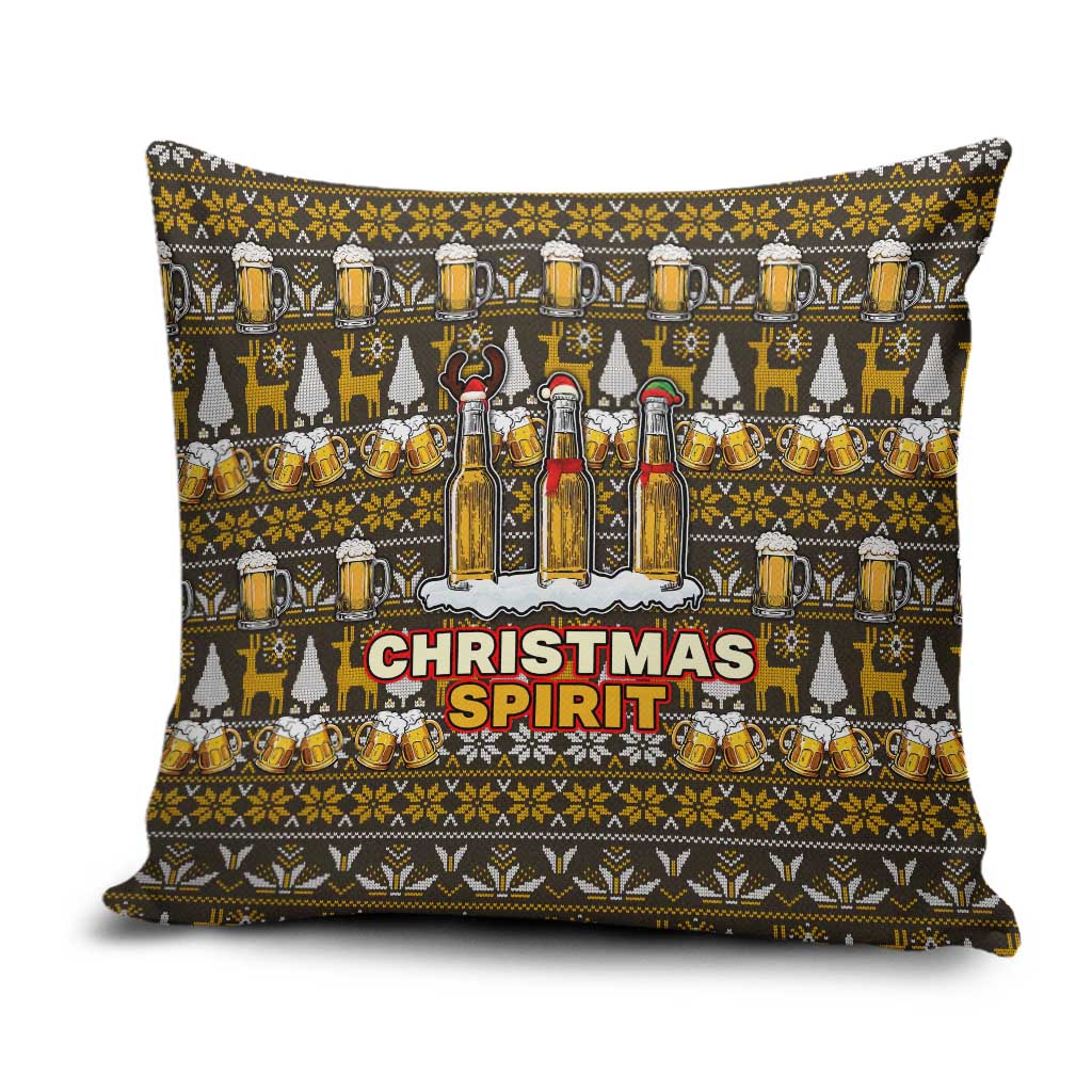 Spirit Beer Christmas Pillow Cover Xmas Holiday Patterns - Wonder Print Shop