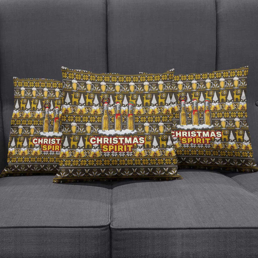 Spirit Beer Christmas Pillow Cover Xmas Holiday Patterns - Wonder Print Shop