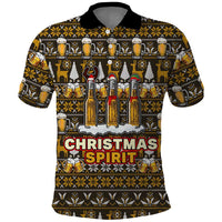 Spirit Beer Christmas Polo Shirt Xmas Holiday Patterns - Wonder Print Shop