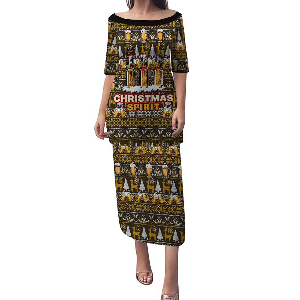 Spirit Beer Christmas Puletasi Xmas Holiday Patterns - Wonder Print Shop