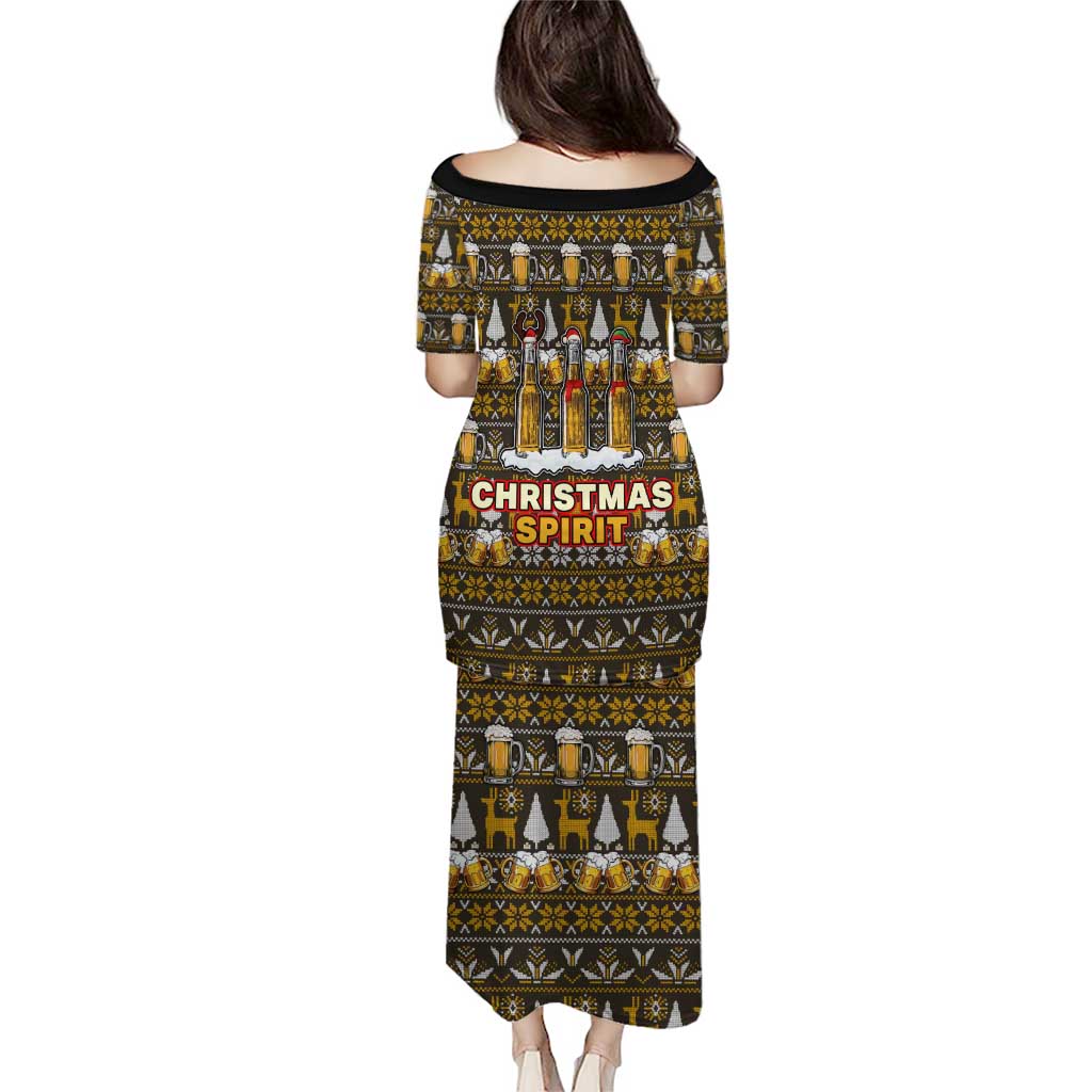 Spirit Beer Christmas Puletasi Xmas Holiday Patterns - Wonder Print Shop