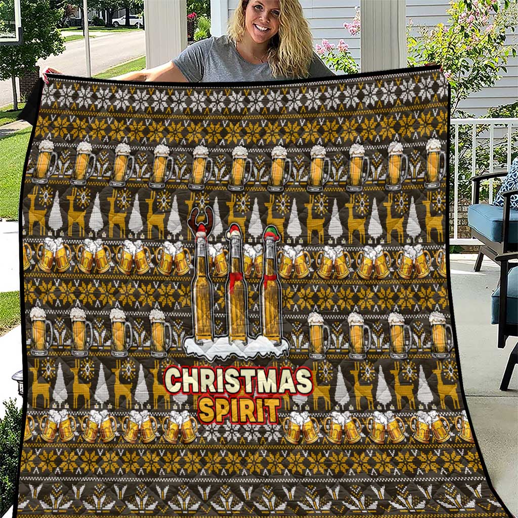Spirit Beer Christmas Quilt Xmas Holiday Patterns - Wonder Print Shop