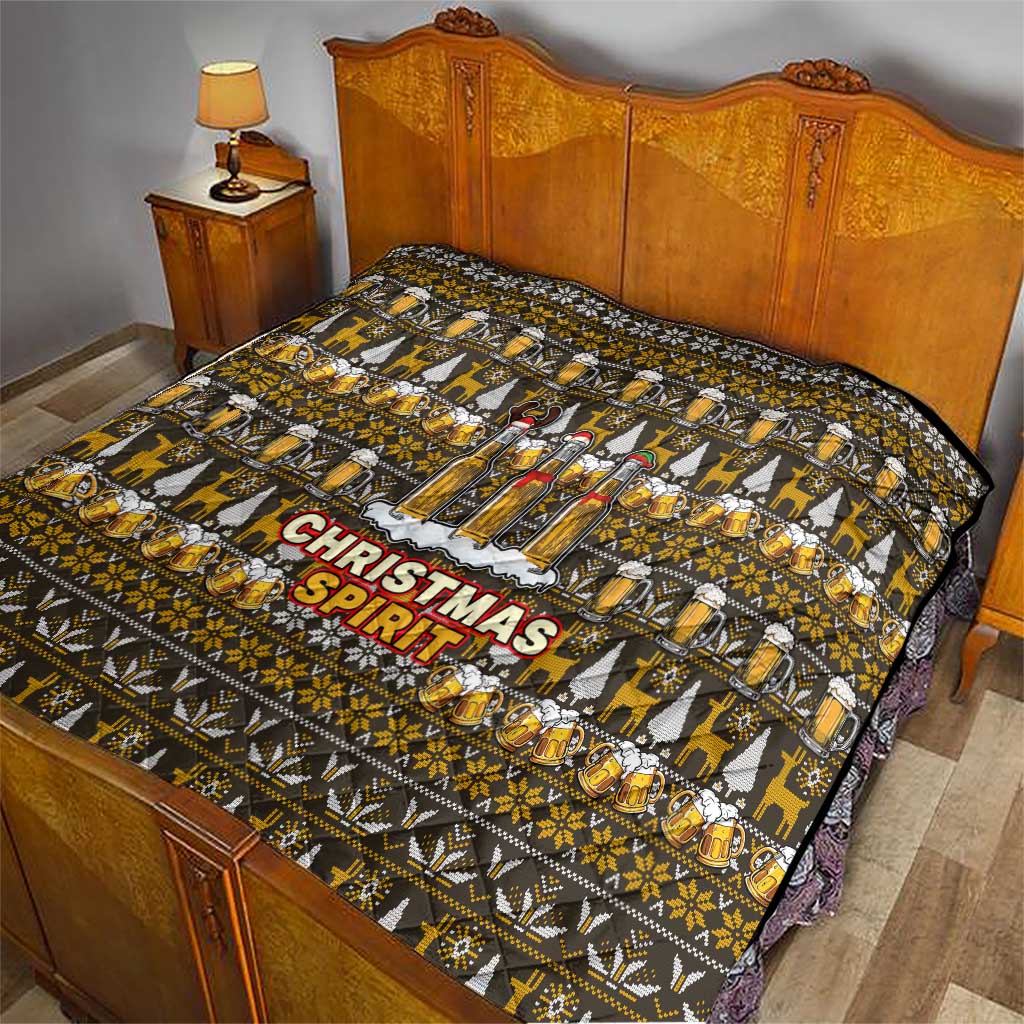 Spirit Beer Christmas Quilt Xmas Holiday Patterns - Wonder Print Shop