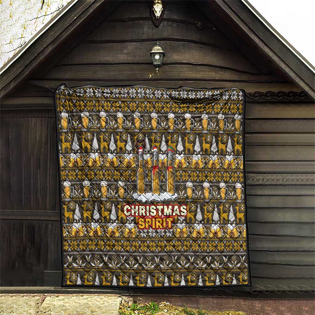 Spirit Beer Christmas Quilt Xmas Holiday Patterns - Wonder Print Shop
