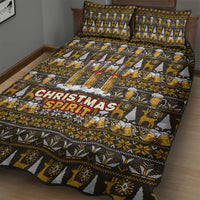 Spirit Beer Christmas Quilt Bed Set Xmas Holiday Patterns - Wonder Print Shop