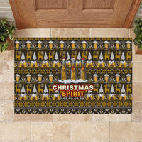 Spirit Beer Christmas Rubber Doormat Xmas Holiday Patterns - Wonder Print Shop