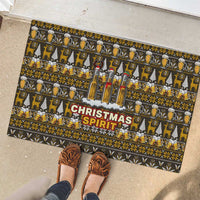 Spirit Beer Christmas Rubber Doormat Xmas Holiday Patterns - Wonder Print Shop
