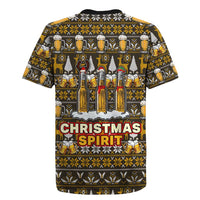 Spirit Beer Christmas Rugby Jersey Xmas Holiday Patterns - Wonder Print Shop