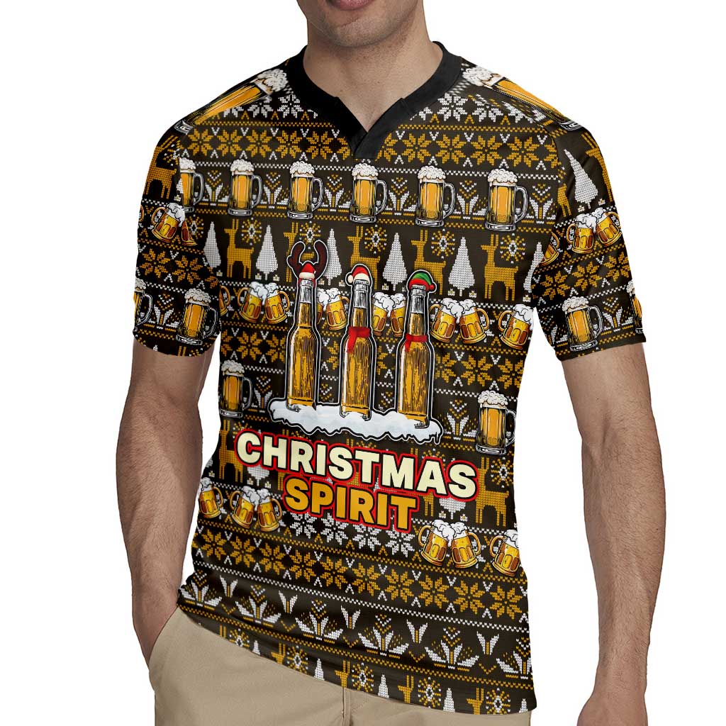 Spirit Beer Christmas Rugby Jersey Xmas Holiday Patterns - Wonder Print Shop