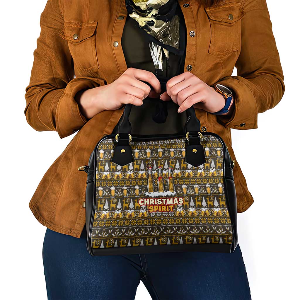 Spirit Beer Christmas Shoulder Handbag Xmas Holiday Patterns - Wonder Print Shop