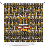 Spirit Beer Christmas Shower Curtain Xmas Holiday Patterns - Wonder Print Shop