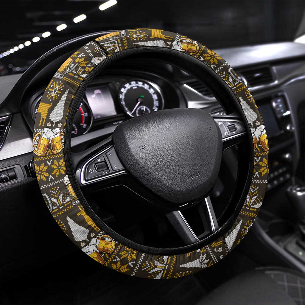 Spirit Beer Christmas Steering Wheel Cover Xmas Holiday Patterns - Wonder Print Shop